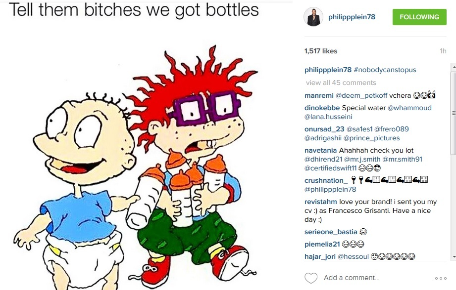 Replica lui Philipp Plein pentru Mădălina Ghenea a venit, pe Instagram, sub forma unor personaje de desene animate