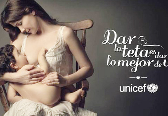 Natalia Oreiro a pozat în sânii goi pentru o campanie UNICEF.