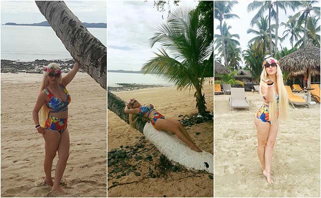 Blonda şi-a arătat formele pe o plajă tocmai în Madagascar.