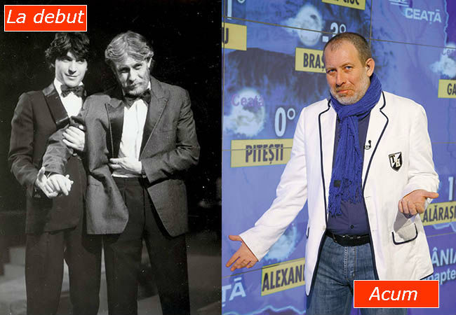 În prima imagine vedeţi cum arăta Florin Busuioc la începutul carierei, iar în cea de-a doua cum arată acum.