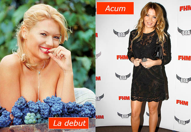 În prima imagine vedeţi cum arăta Gina Pistol la începutul carierei, iar în cea de-a doua cum arată acum.