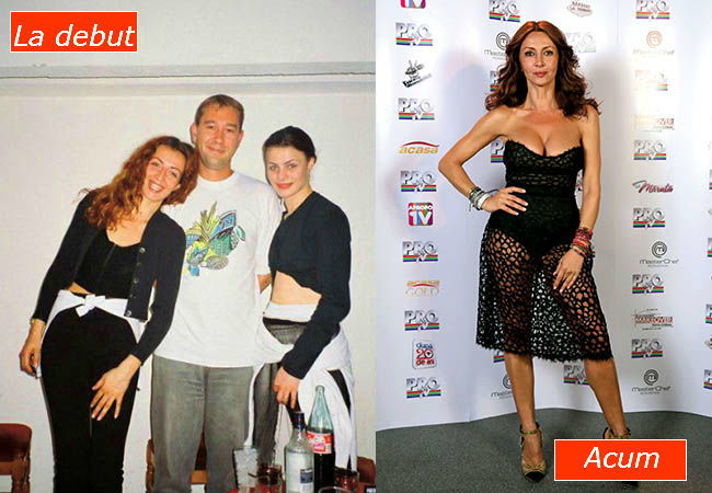 În prima imagine vedeţi cum arăta Mihaela Rădulescu la începutul carierei, iar în cea de-a doua cum arată acum.