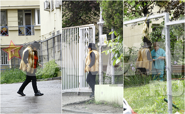 Soacra lui Marian Vanghelie a părut foarte preocupată de ce avea de făcut la centrul Sfântul Stelian, încercând constant să îşi ascundă identitatea.