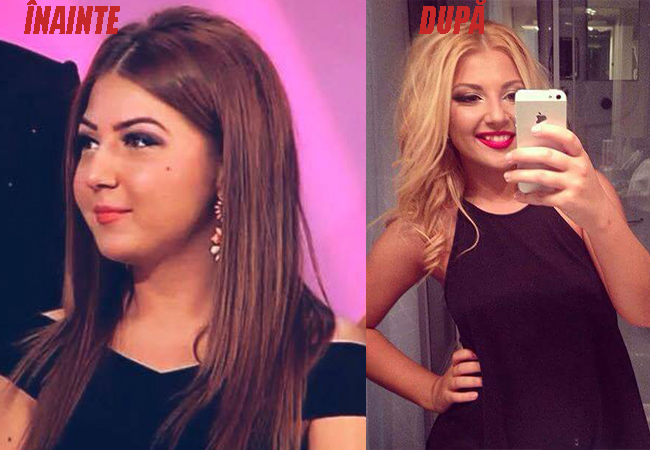 În prima imagine, apare Marianita de la ”Mireasă pentru fiul meu” în timpul competiţiei, iar în cea de-a doua vedeţi cum arată acum, după terminarea competiţiei.