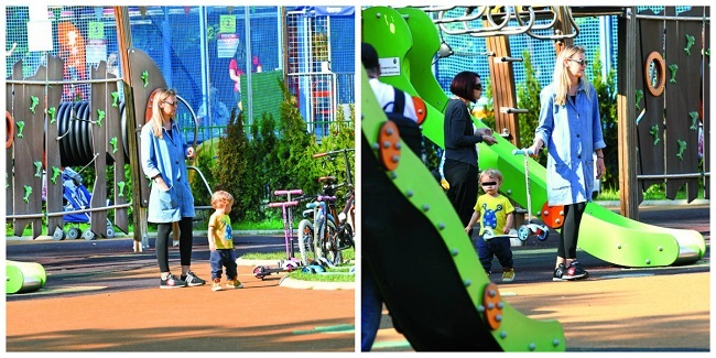 Ducu şi Ioana au ieşit cu fiul lor în parc.