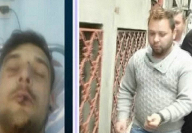 În prima imagine apare victima atacului, iar în cea de-a doua presupusul nepot al lui Vijelie.