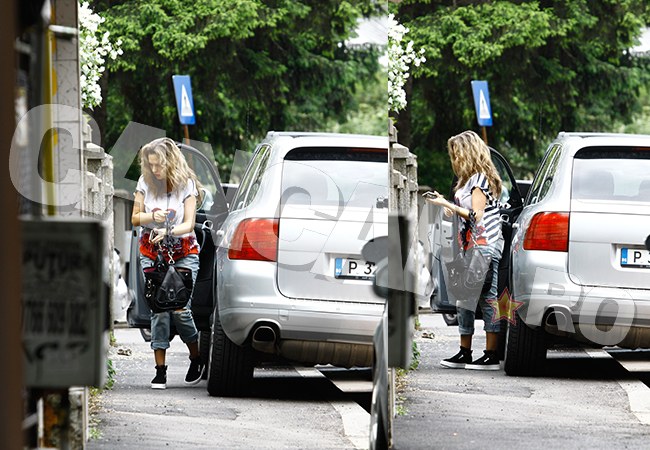 Cancan.ro a fotografiat-o pe Anna Lesko în timp ce mergea la un salon de înfrumuseţare.