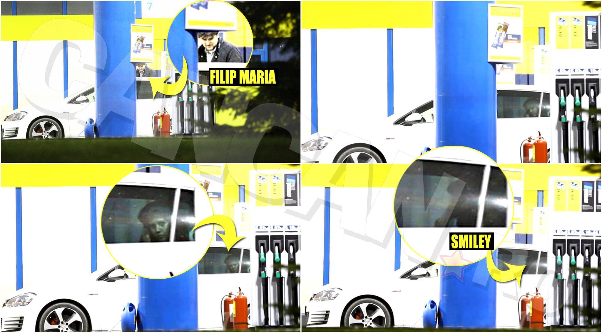 Smiley a preferat să rămână pe bancheta din spate, împreună cu însoţitoarea misterioasă, care înnoptat cu acesta, în casa lui.