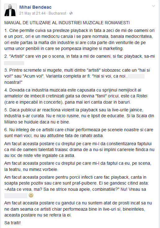 Aceasta este reacţia lui Mihai Bendeac, după evenimentul organizat chiar de trustul pentru care lucrează şi el.