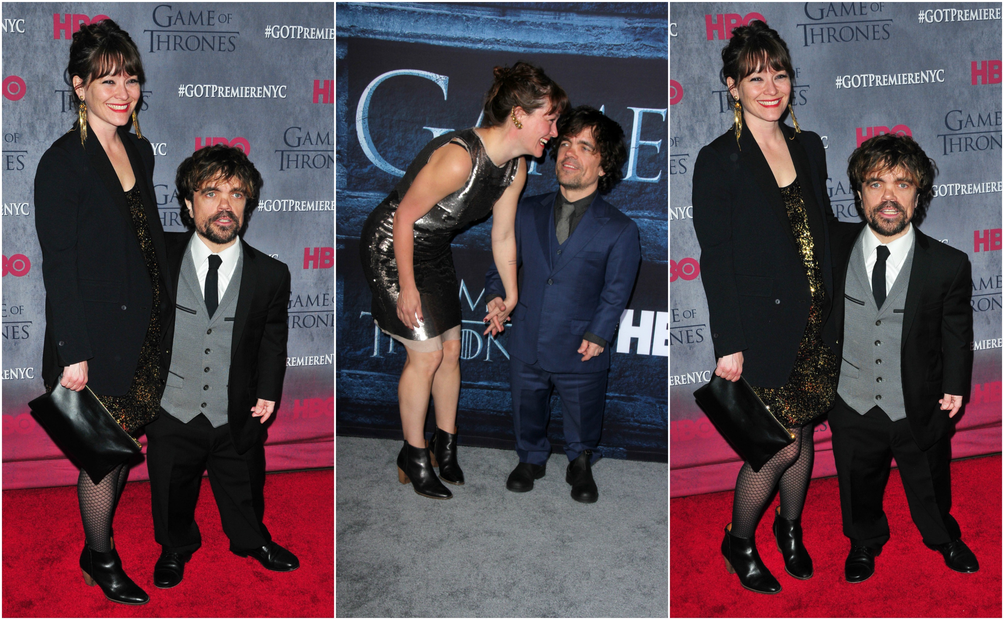 Soţia îl însoţeşte pe Peter Dinklage la fiecare eveniment monden, cei doi nesfiindu-se să-şi mainifeste afecţiunea în public, în pofida răutăcioşilor care critică diferenţa de înălţime dintre cei doi.