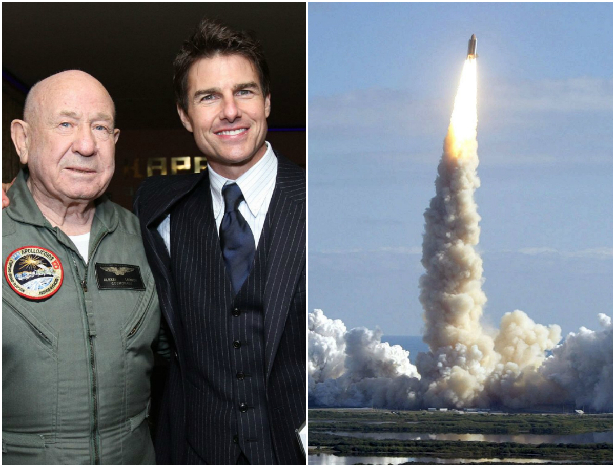 Tom Cruise s-a întâlnit cu legendarul astronaut rus Alexey Leonov, înainte de premiera unui film în care a jucat actorul. 