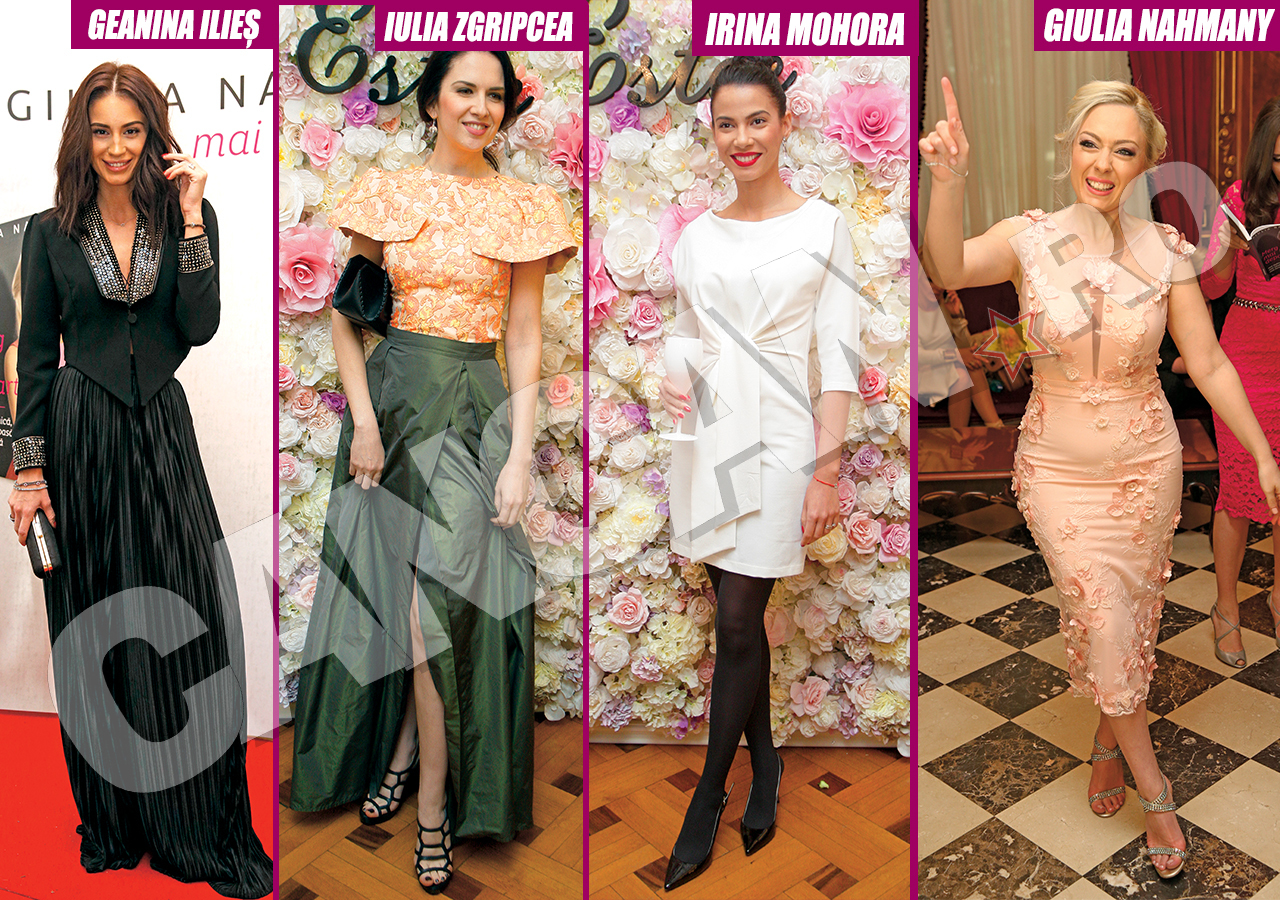 Geanina Ilieş, Iulia Zgripcea, Irina Mohora şi Giulia Nahmany s-au făcut remarcate la evenimentele mondene prin rochiile pe care le-au purtat.
