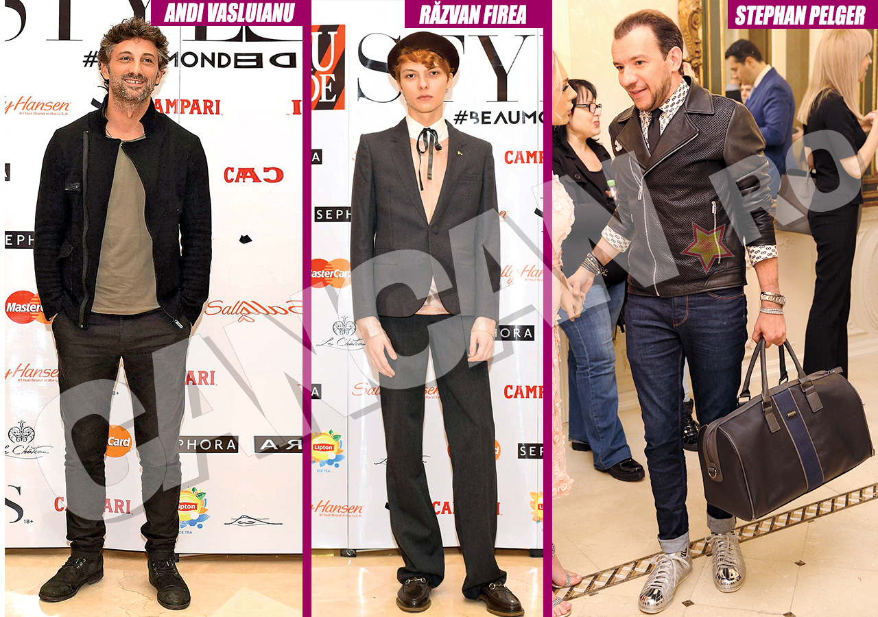 Andi Vasluianu, Răzvan Firea şi Stephan Pelger s-au făcut remarcaţi la evenimentele mondene prin ţinutele pe care le-au purtat.