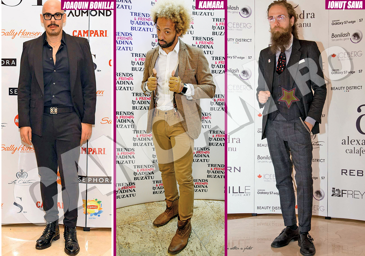 Joaquin Bonilla, Kamara şi Ionuţ Sava s-au făcut remarcaţi la evenimentele mondene prin ţinutele pe care le-au purtat.