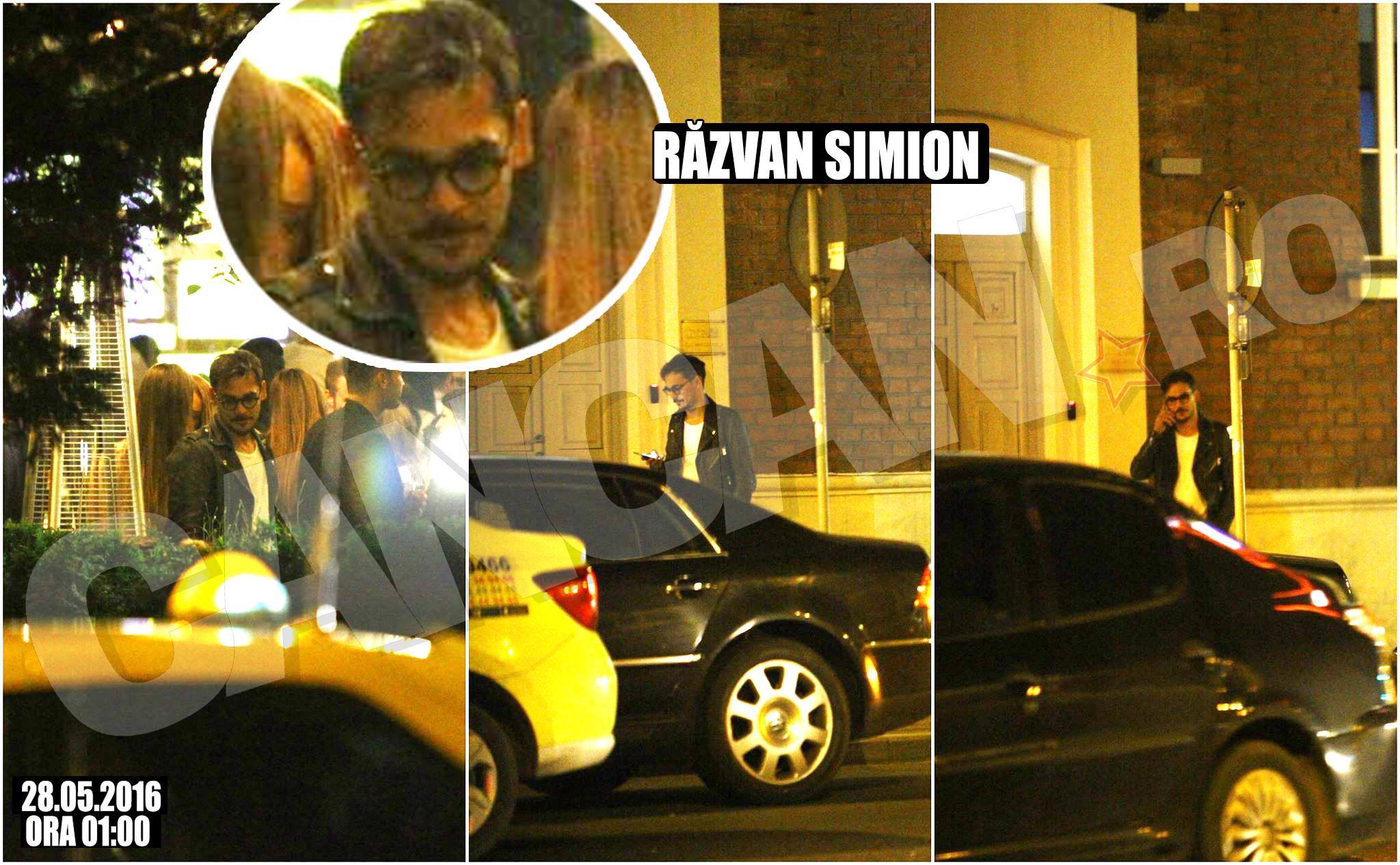 Răzvan a vorbit minute în şir la telefon atunci când a ieşit din primul club.