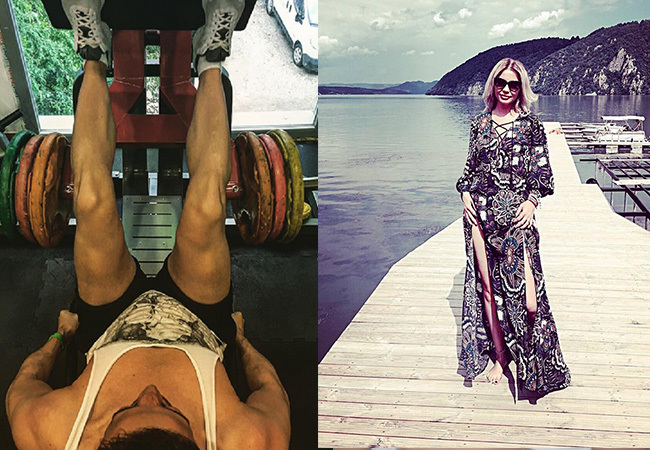 Iubitul Biancăi Toniţă se antrenează din greu la sală.