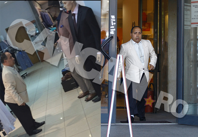 Gigel Frone s-a uitat la mai multe costume din magazin, dar nu a fost mulţumit de niciunul.