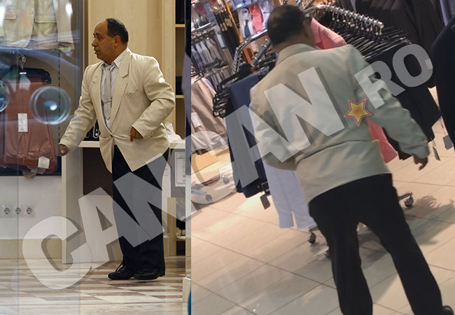 Gigel Frone a intrat într-un magazin de haine pentru a-şi cumpăra cu costum.