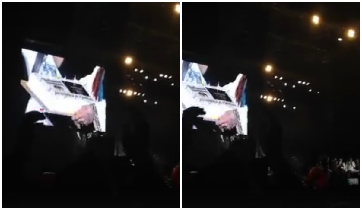 Johhny Depp a primit acest tort din partea colegilor de trupă, care au dorit să îl sărbătorească pe scena din România