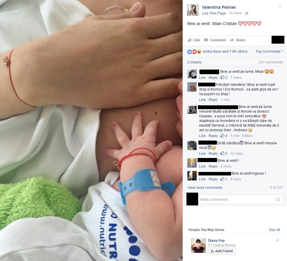 Imaginea postată de Valentina Pelinel a strâns un număr impresionant de aprecieri, pe Facebook