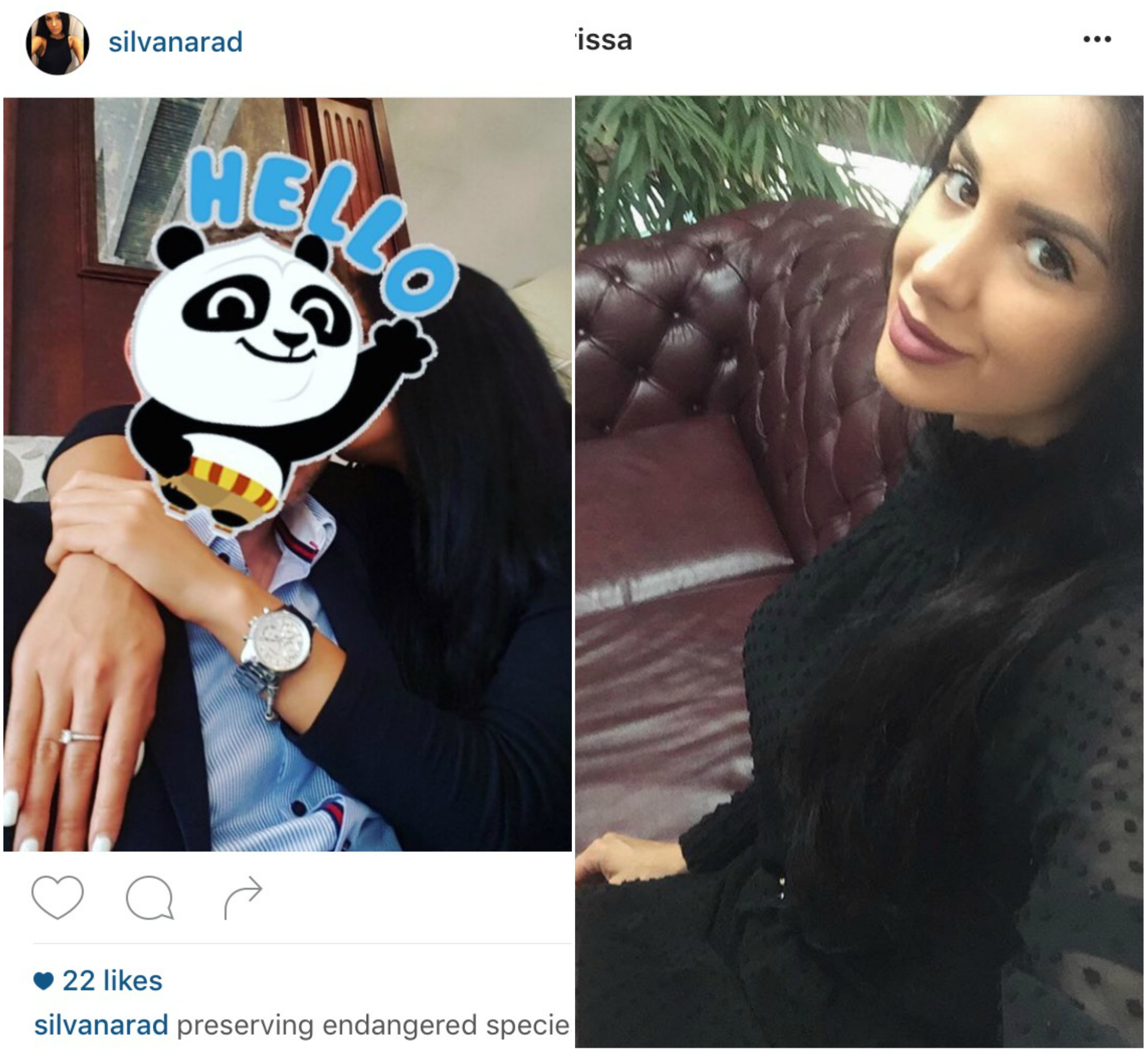 Atât Larisa, cât şi Silvana, au postat fotografii realizate în biroul soţului Cristinei Spătar.