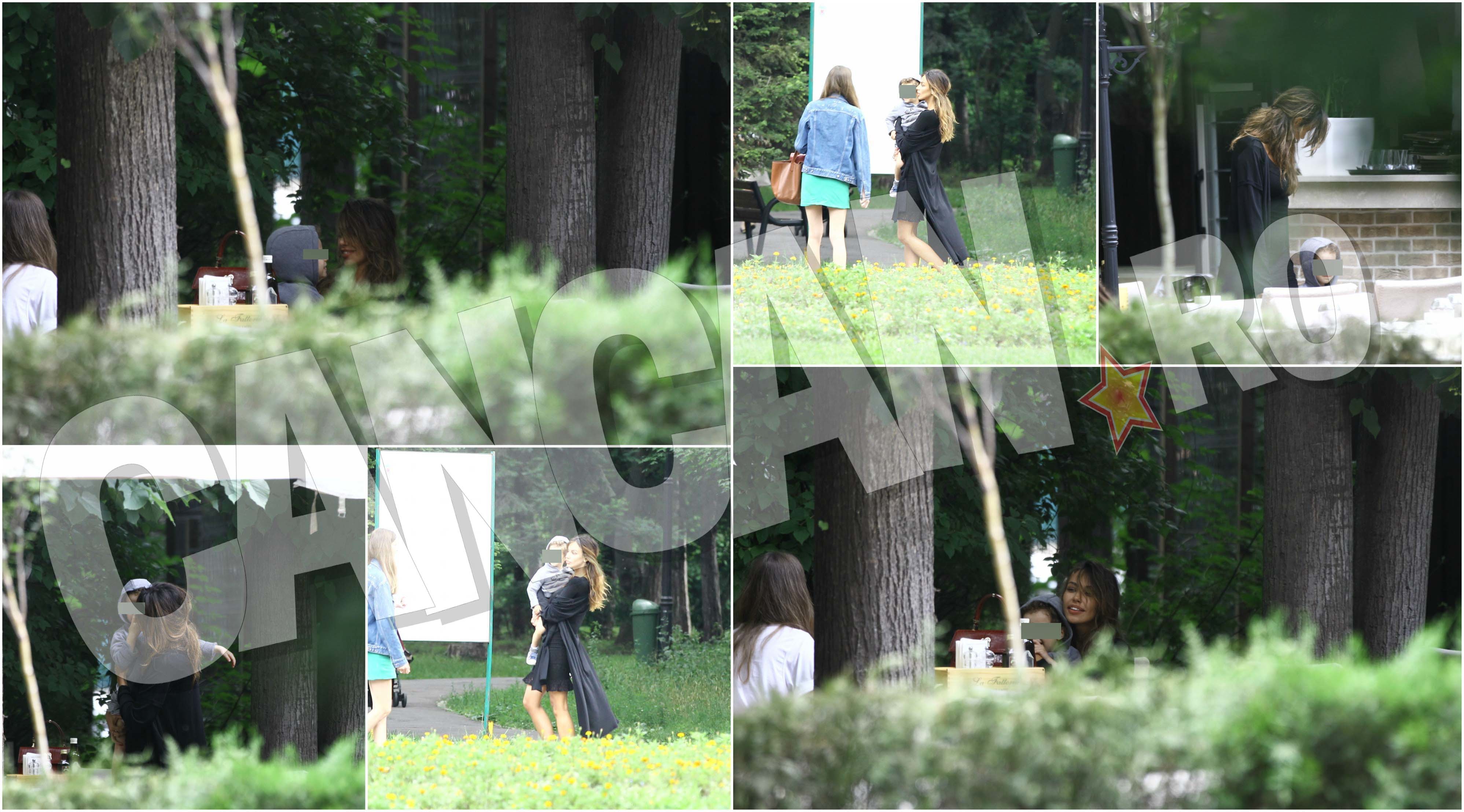 Mădălina Ghenea se descurcă excelent atunci când vine vorba de copii. S-a distrat de minune cu micuţul, amândoi râzând constant în hohote şi jucându-se sub privirile atente ale părinţilor băieţelului.