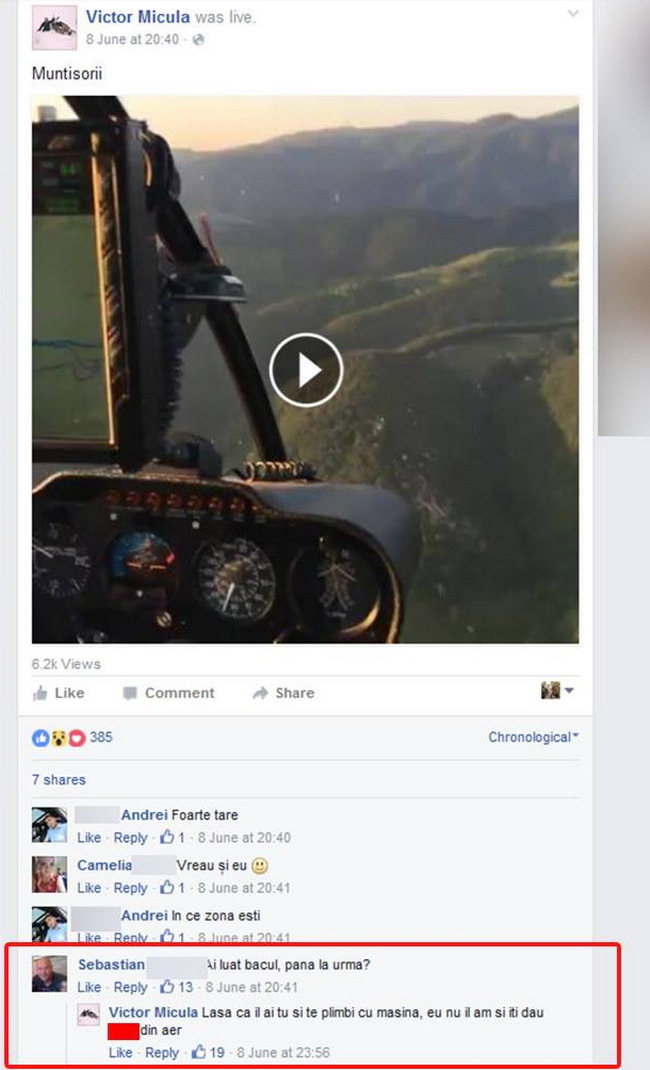 Un internaut l-a întrebat pe Victoraş dacă a luat bacul, iar el i-a dat o replică dură.