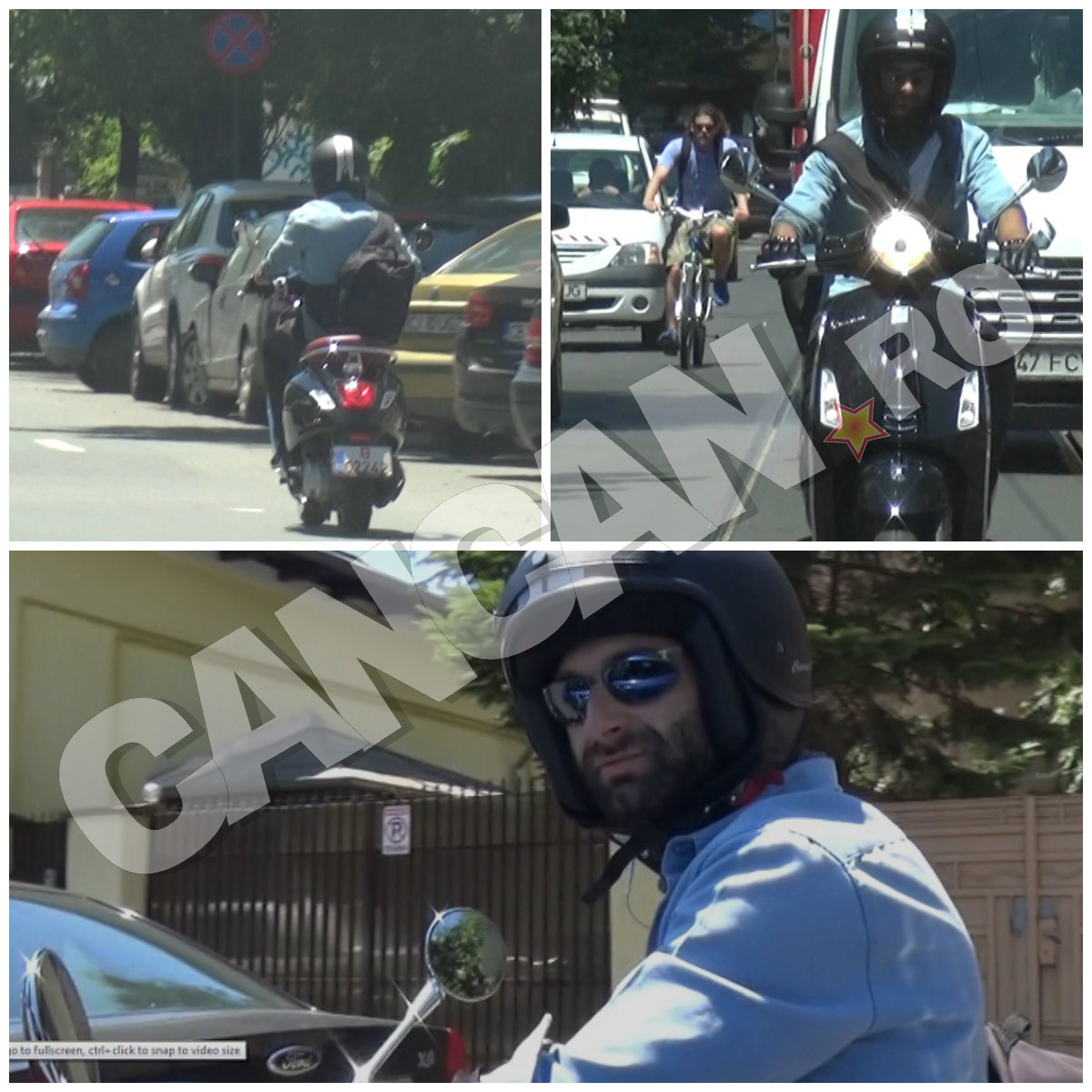 Paul Ipate se plimbă pe scooter pe străzile din Capitală.