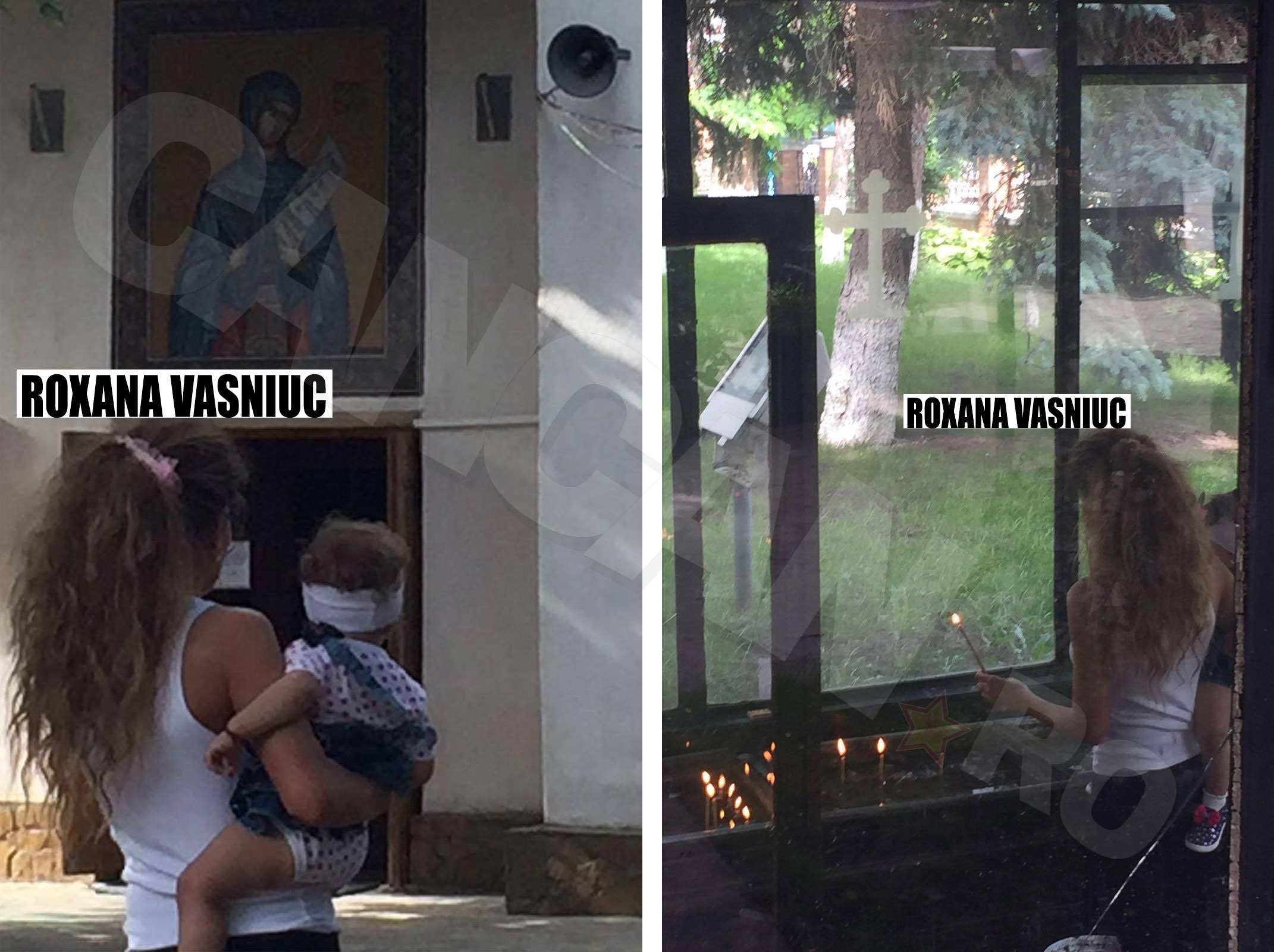 Roxana Vaşniuc a fost fotografiată în Botoşani, acolo unde s-a „ascuns“ alături de fetiţa ei