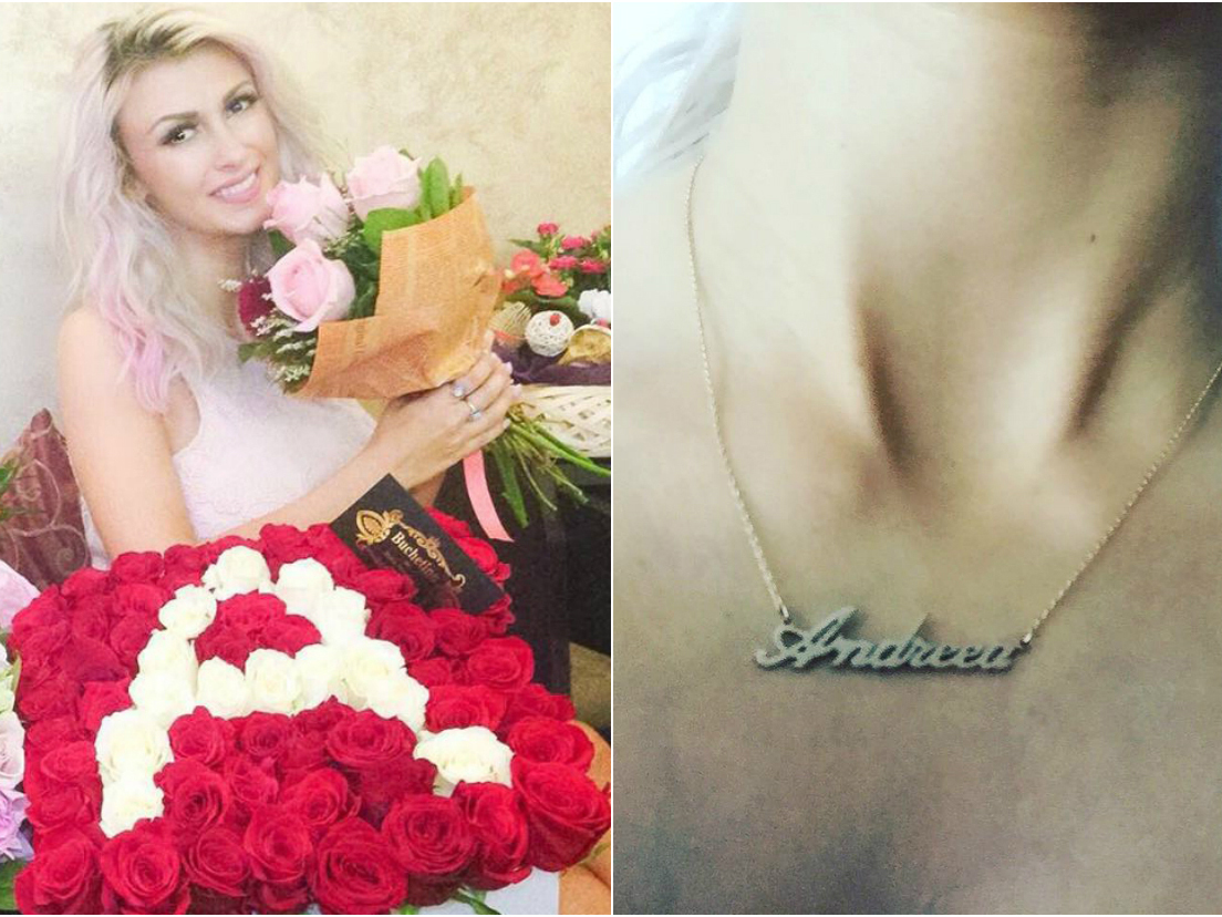 Andreea Bălan a primit în dar un lănţişor de aur cu numele ei