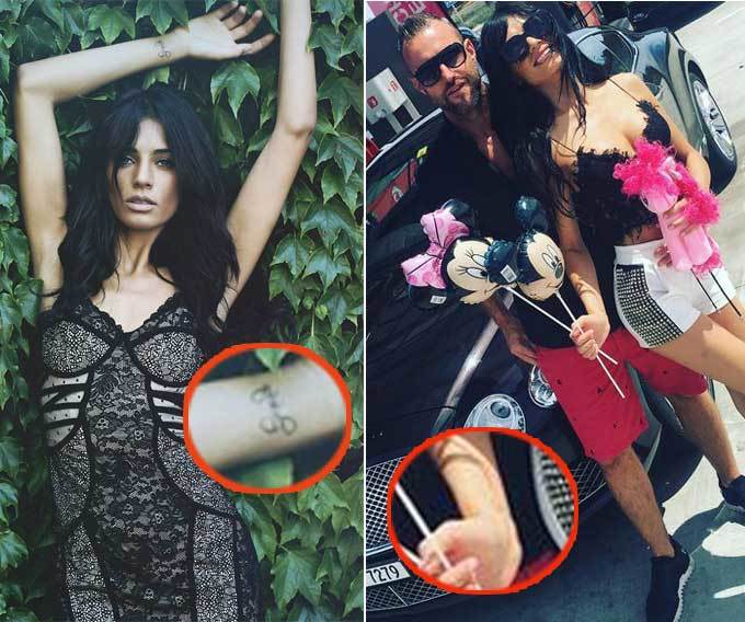 Deşi avea tatuat numele fostului iubit, imediat ce s-a cuplat cu Philipp Plein, Andreea Sasu l-a şters.
