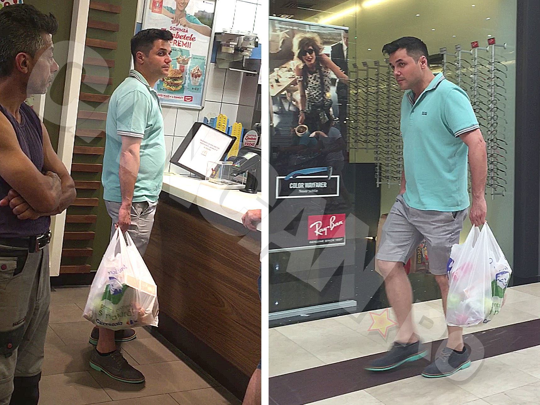 Cove e cu adevărat un soţ model, iar noi l-am fotografiat şi în ipostaza de băiat de casă, când a cărat plasă după plasă