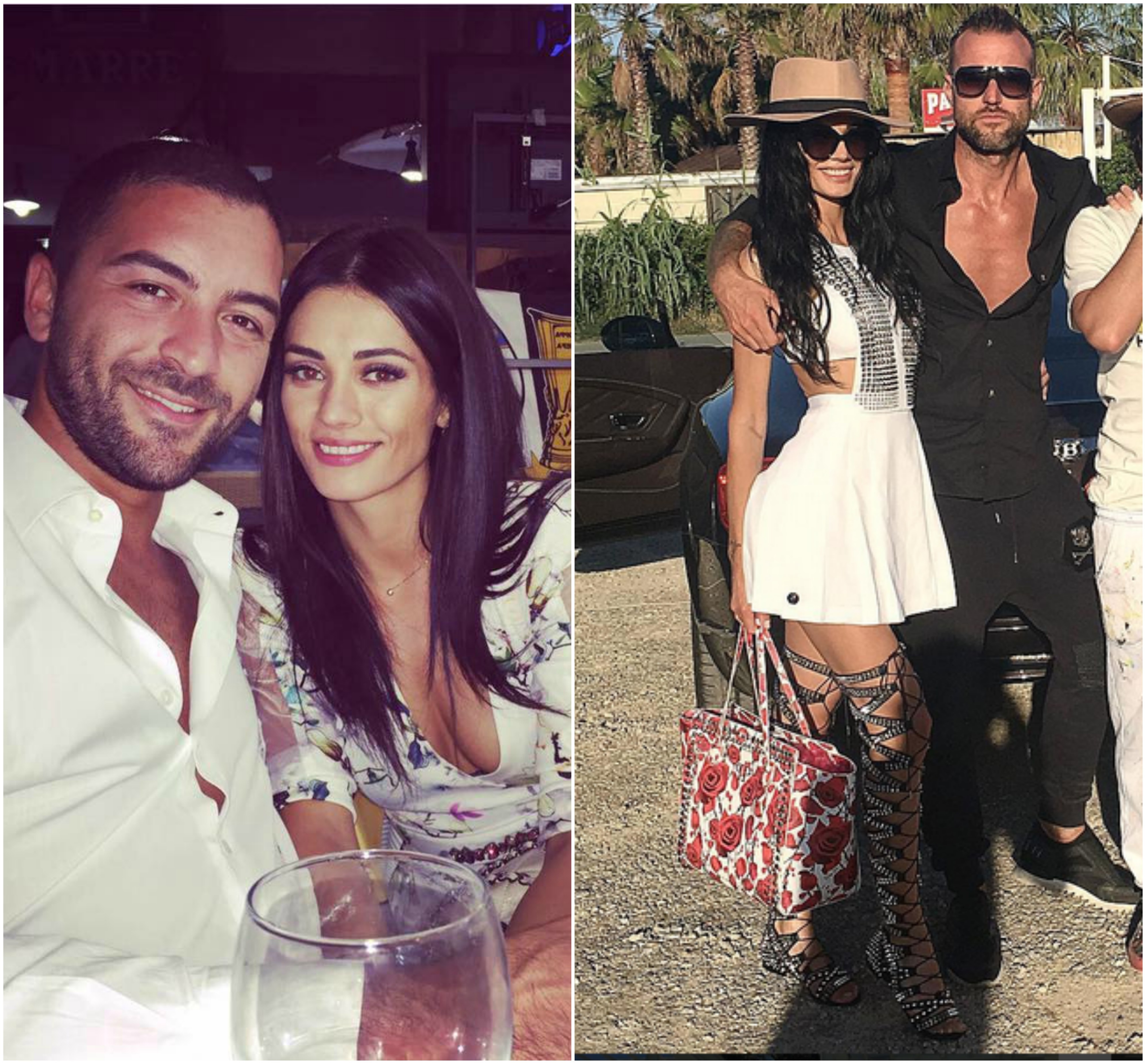 Gerardo (stânga) încă are pe facebook fotografii în care apare alături de Andreea, în timp ce aceasta se afişează cu mândrie pe Instagram la braţul fostului iubit al Mădălinei Ghenea.