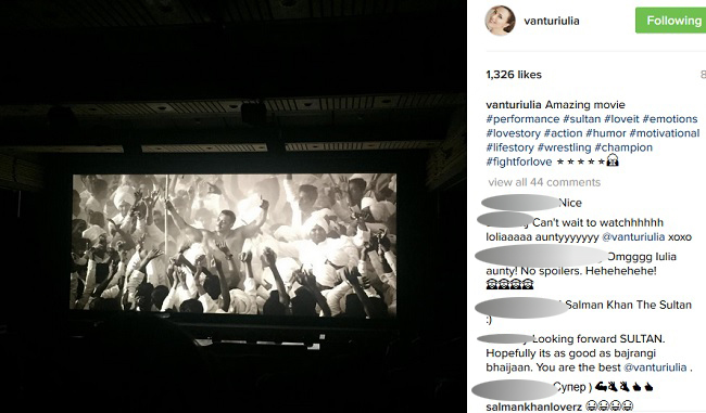 Iulia Vântur a scris pe Instagram un mesaj de dragoste pentru Salman.