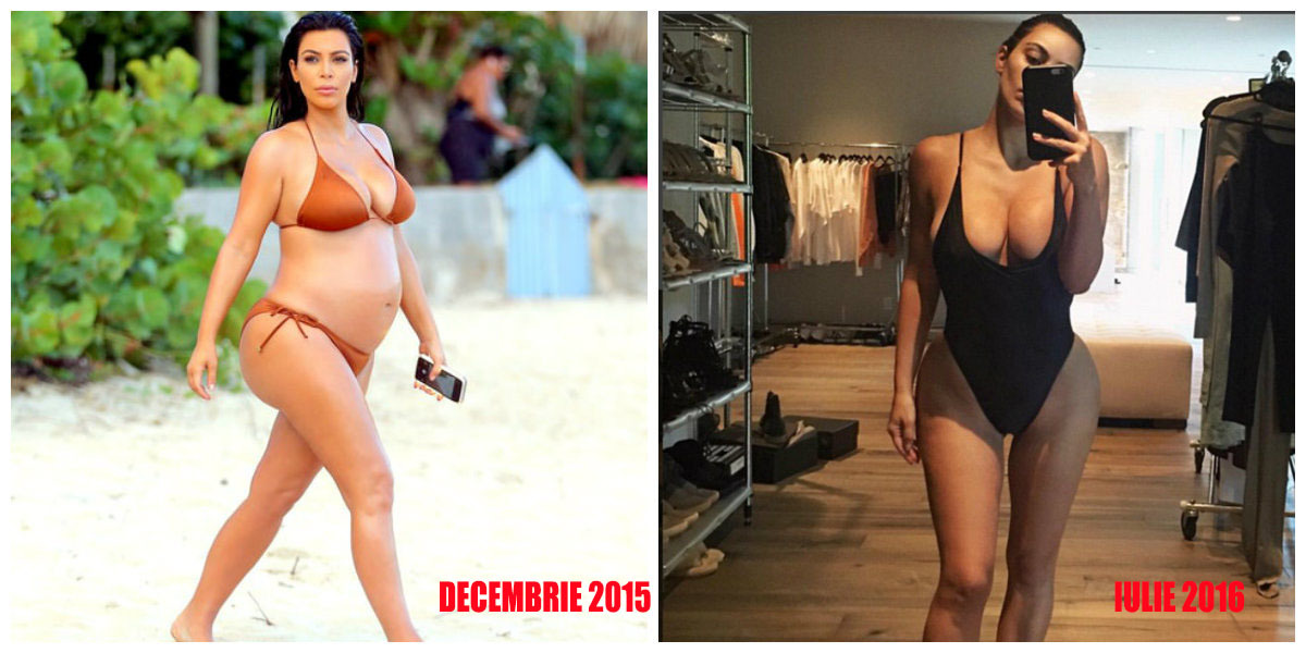 Kim Kardashian a scăpat de kilogramele acumulate în timpul sarcinii.