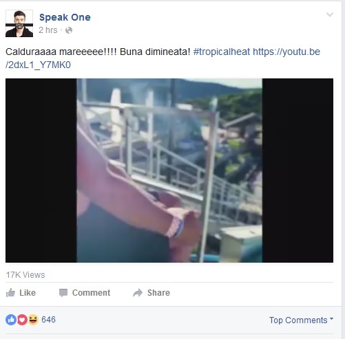 Speak nici nu a confirmat, dar nici nu a negat zvonurile că Adelina ar putea deveni mămică, în schimb şi-a salutat fanii în această dimineaţă