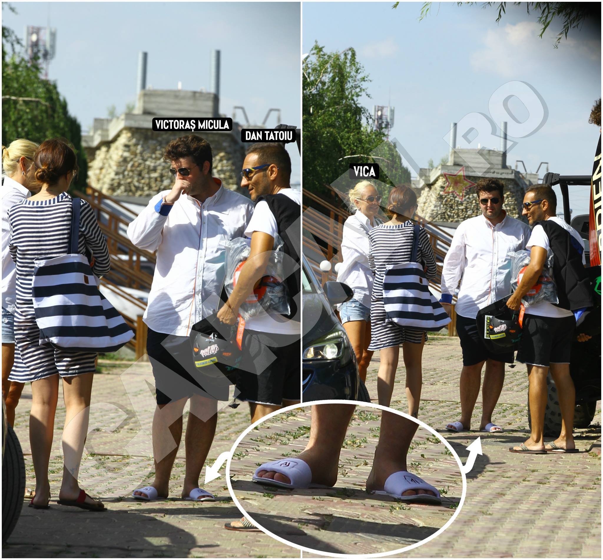 Confirmarea spuselor Vicăi despre obiceiurile lui Victoraş este dată şi de faptul că el poartă papucii din cameră şi când iese afară, fiind mult mai obişnuit să stea 