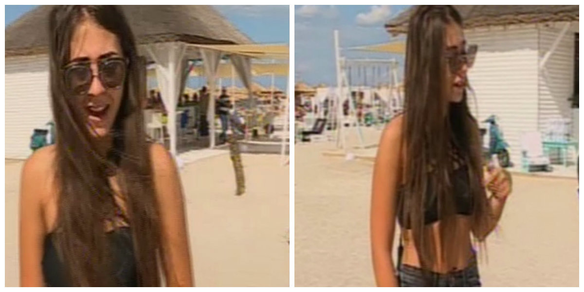 Nicole Cherry a apărut la TV în costum de baie.