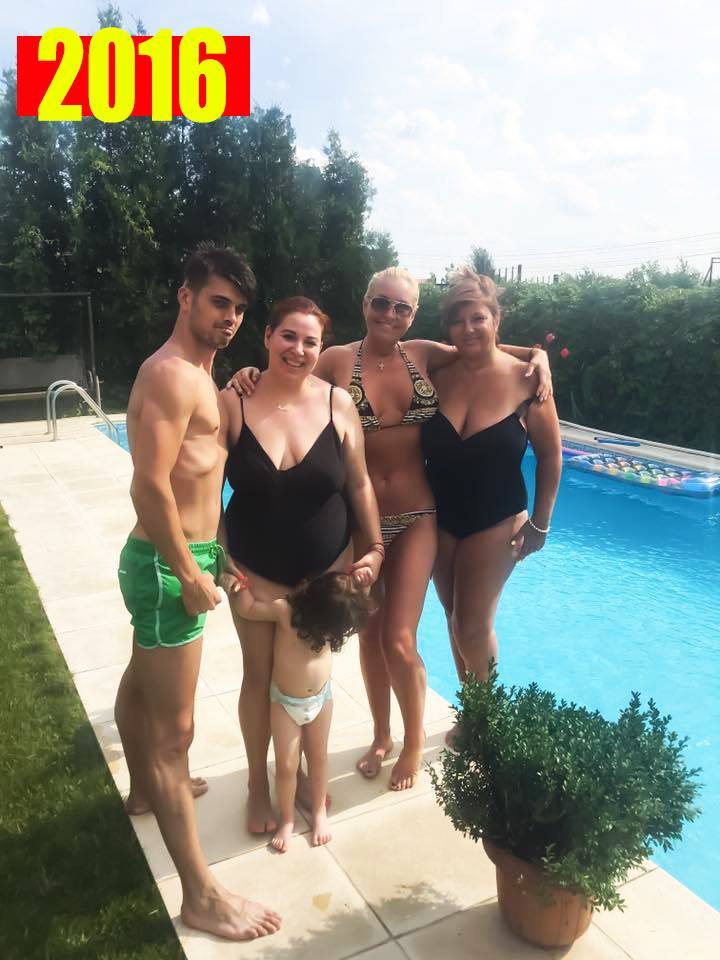 Oana Roman a mers recent la piscină cu familia ei şi Vica Blochina.