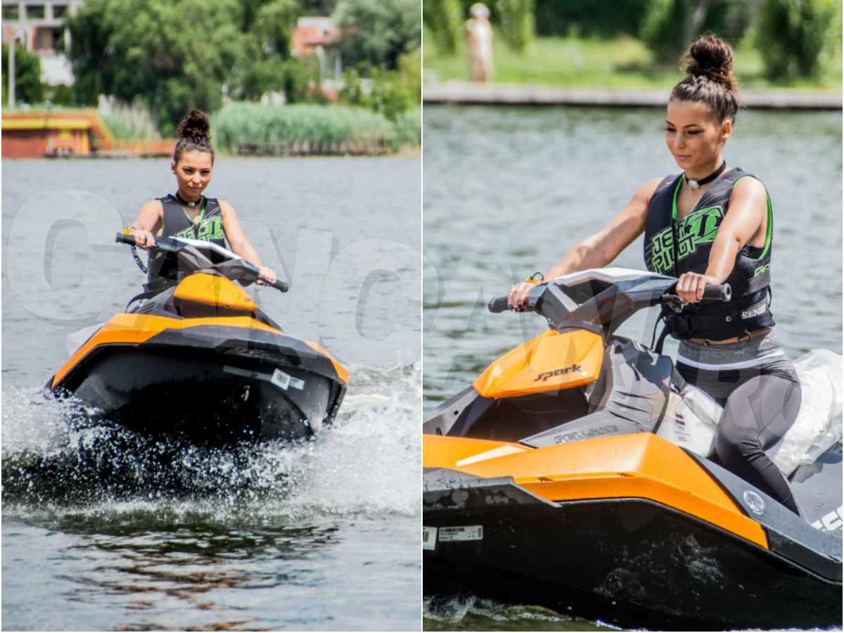 Cântăreaţa AMI s-a bucurat din plin de o plimbare cu skijet-ul