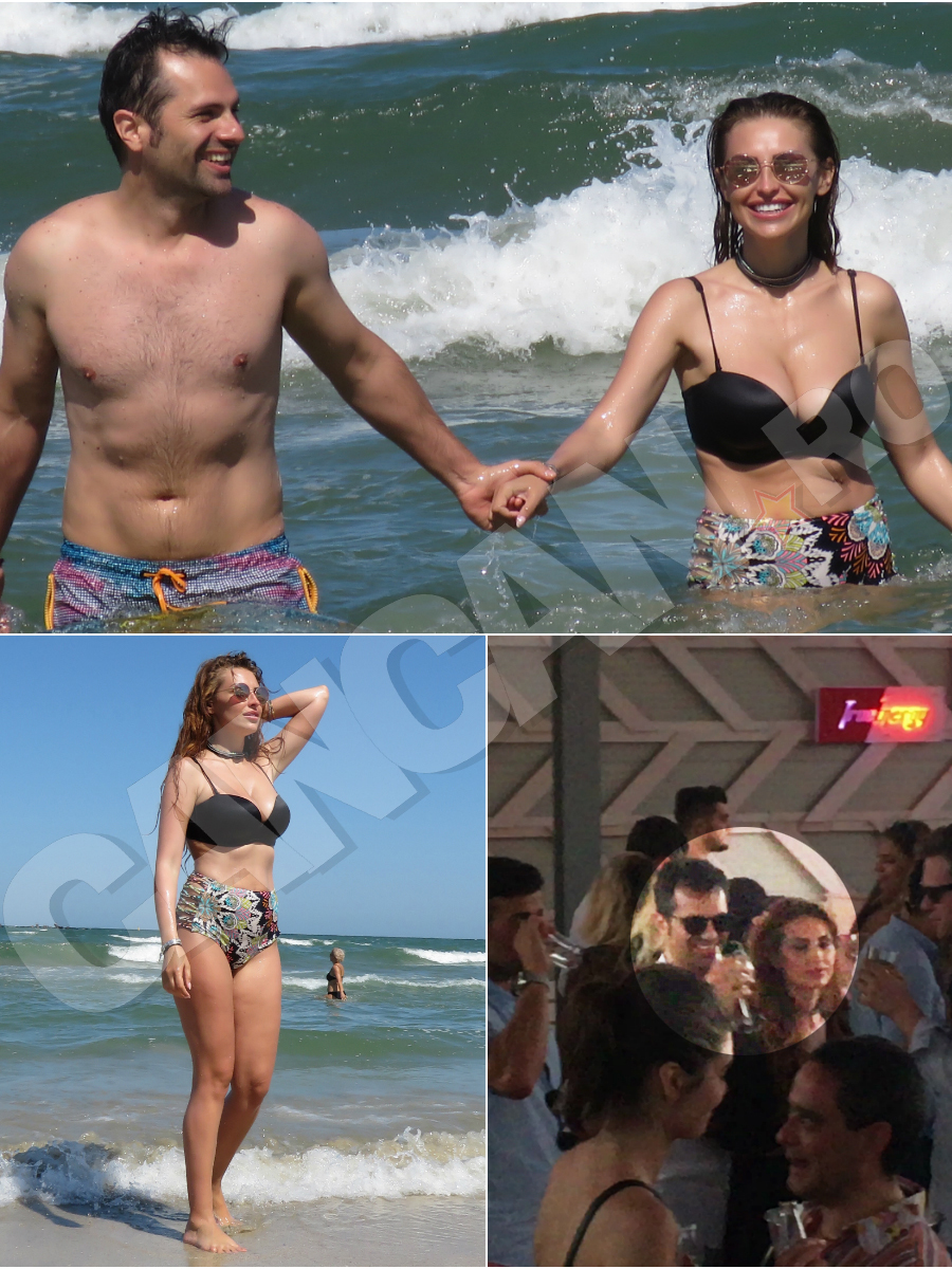 Cei doi sunt împreună de patru ani, iar pe plajă, la Mamaia, au părut la fel de îndrăgostiţi ca în prima zi. După plajă, cei doi au petrecut în club