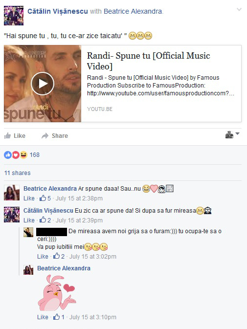 Betty Salam a primit o propunere interesantă, în văzul tuturor, pe o reţea socială