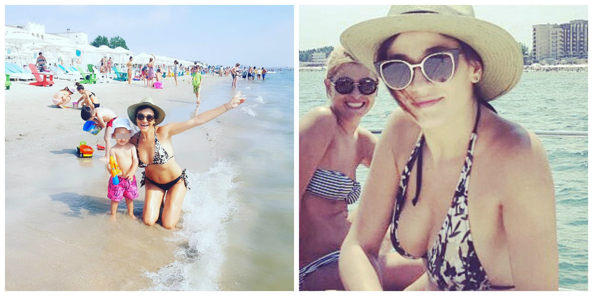 Claudia Pătrăşcanu s-a fotografiat într-un costum de baie minuscul.