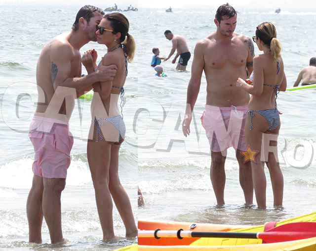 Alin Petrache şi-a sărutat soţia şi i-a pus mâna pe fund.