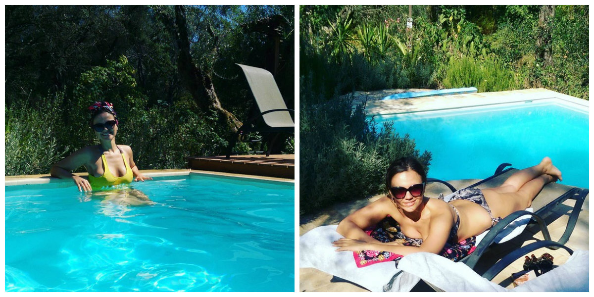 Cristina Şişcanu a fost fotografiată în costum de baie.