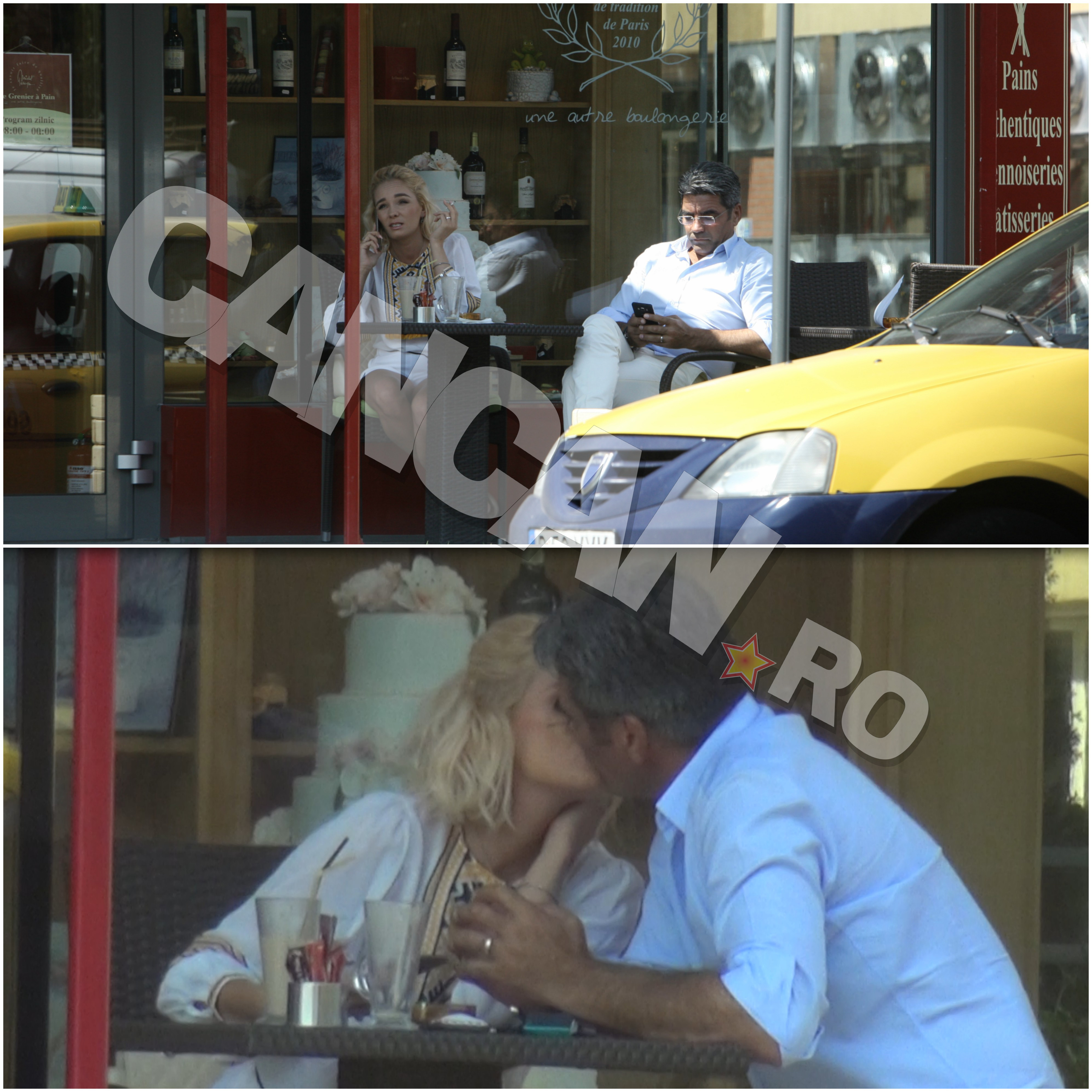 Cu toate că, la masă, cei doi s-au comportat aproape ca doi străini, Maria a încercat totuşi să anime puţin atmosfera, furându-i un sărut lui Marcel Toader.