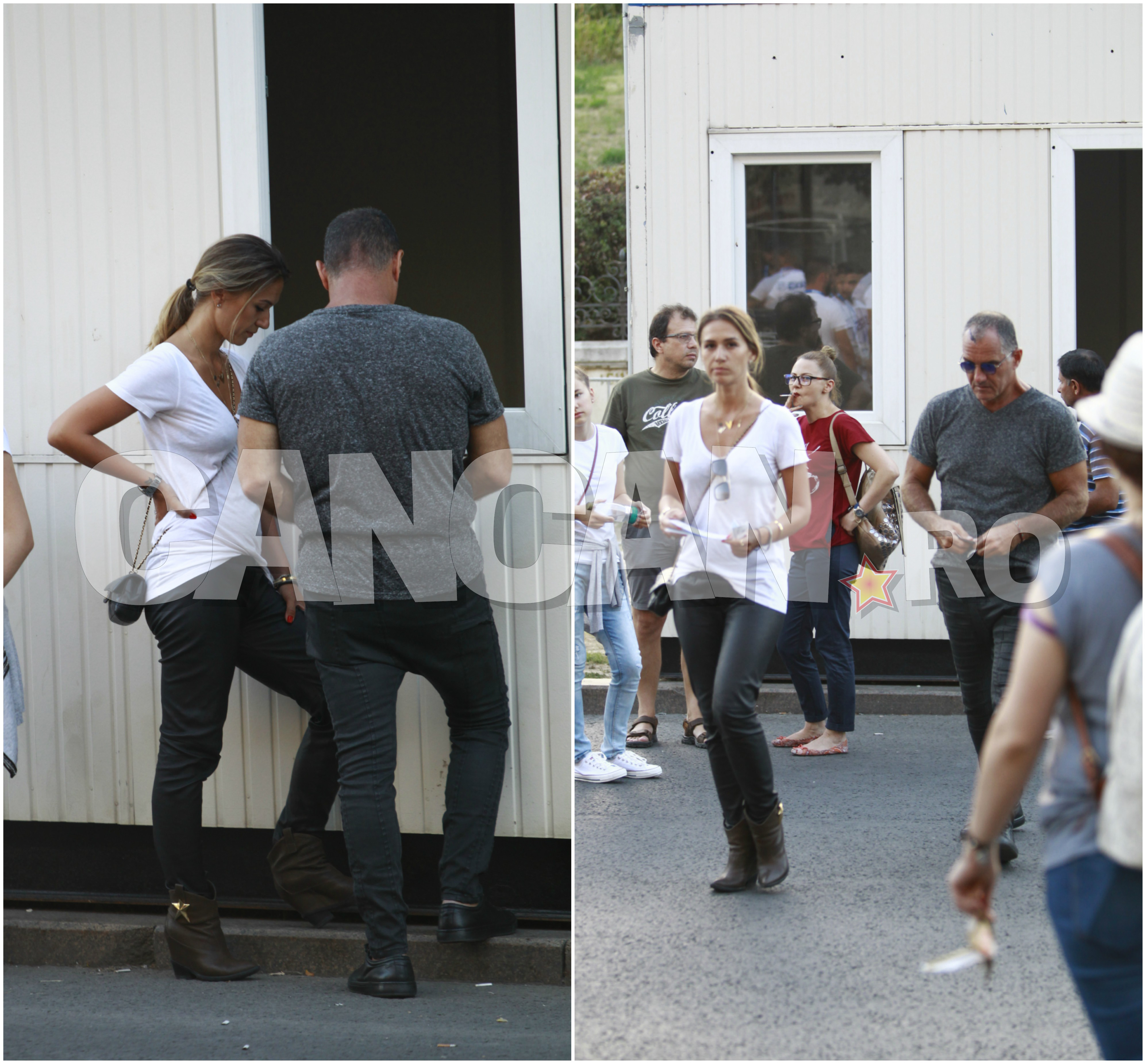 Cei doi s-au bucurat de concert, fără să le pese de privirile curioşilor.