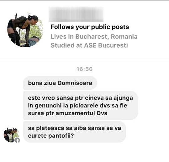 Acesta este mesajul pe care l-a primit Vancea de la un fan.