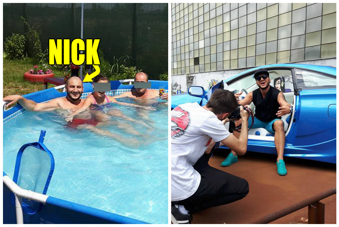 Când nu filmează pentru noul videoclip, Nick se relaxează în piscină