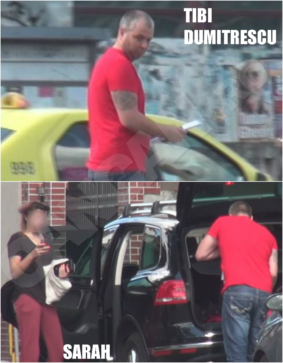 Alături de Tibi Dumitrescu au venit Sarah şi Rebecca, fiicele celor doi, pentru întâlnirea la notar